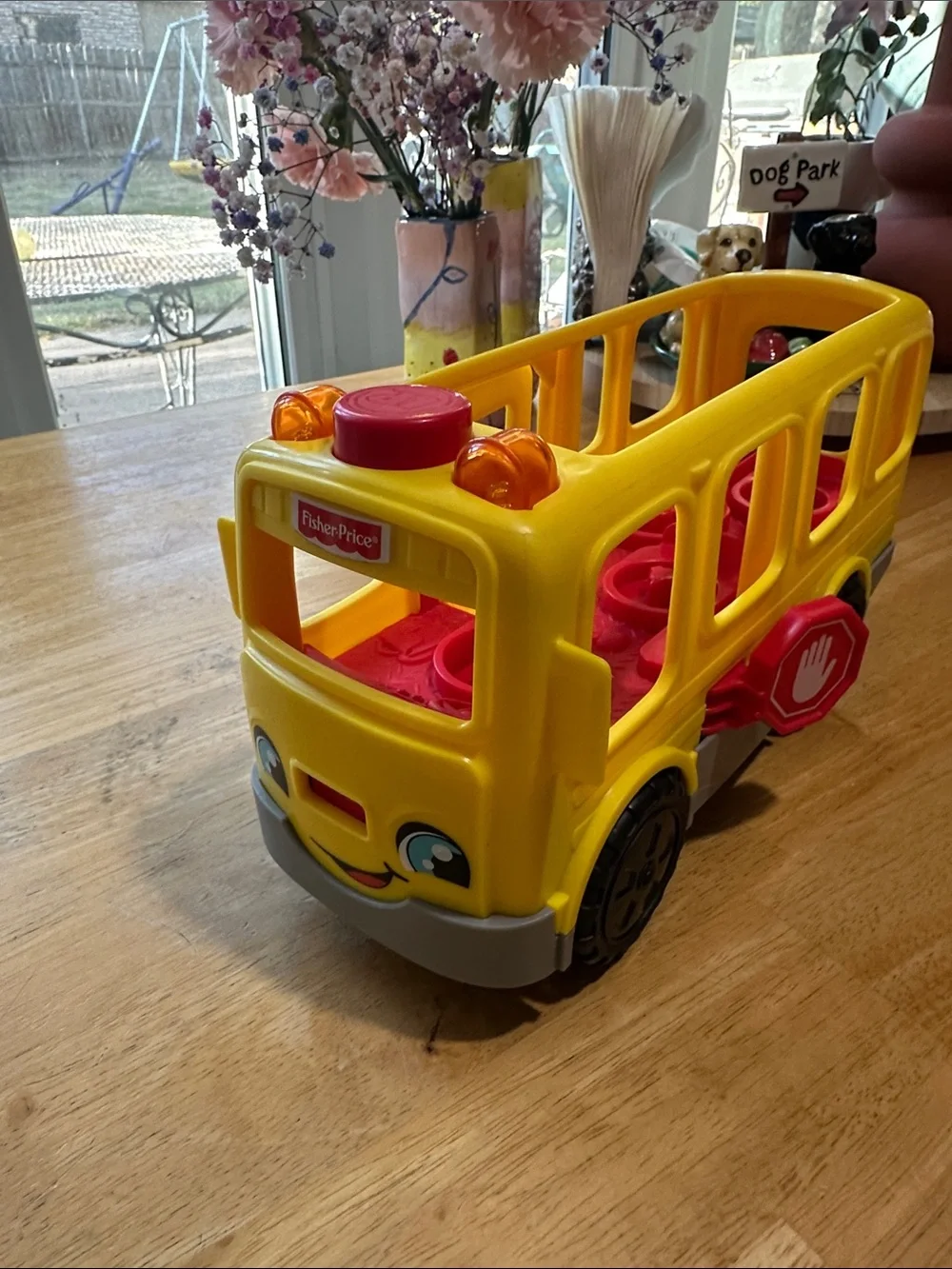 Fisher-Price Yellow and Red School Bus. Sounds work. Lights Work.